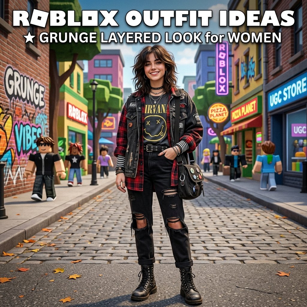 17 Roblox Outfit Ideas That Are Seriously Dripping in Style Right Now 16 Grunge Layered Look