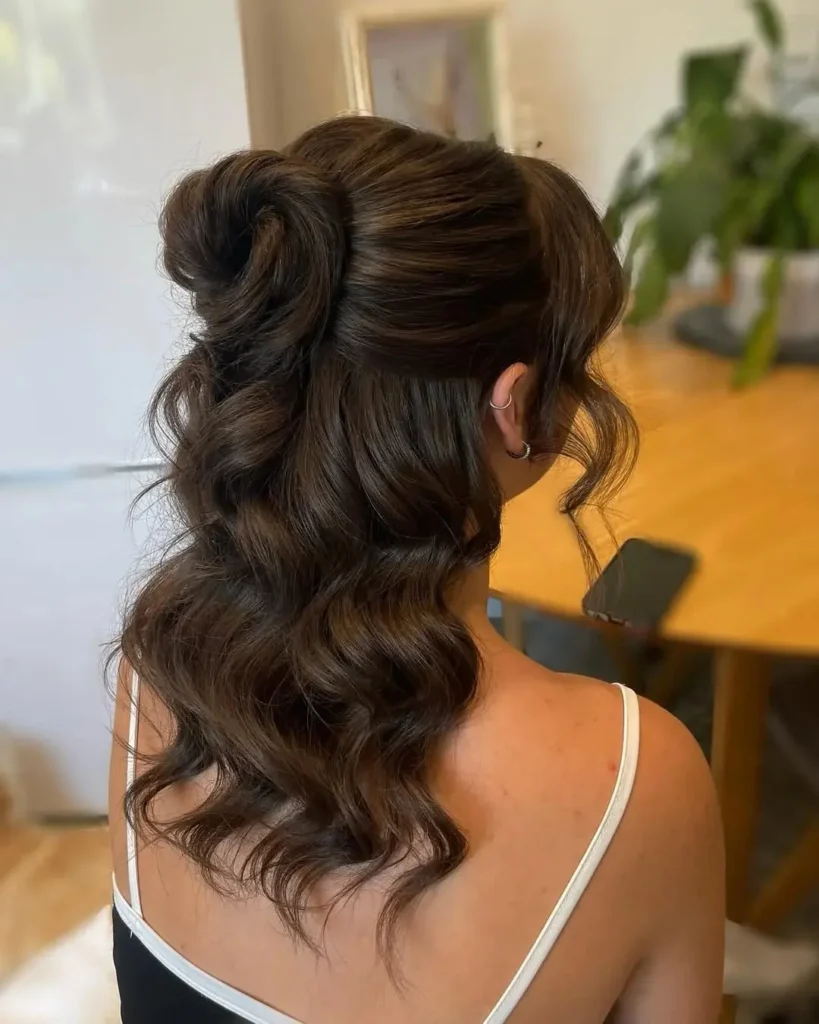 17 Fancy Hairstyles That'll Make You Look Like You Actually Tried (Without Trying Too Hard) 6 Half Up Bow Hairstyle