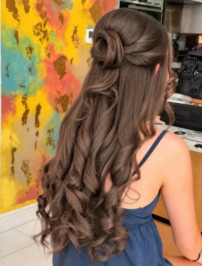 15 Cheer Hairstyle Ideas That’ll Make You Look Game-Day Ready in Seconds 8 Half Up Half Down Cheer Hair