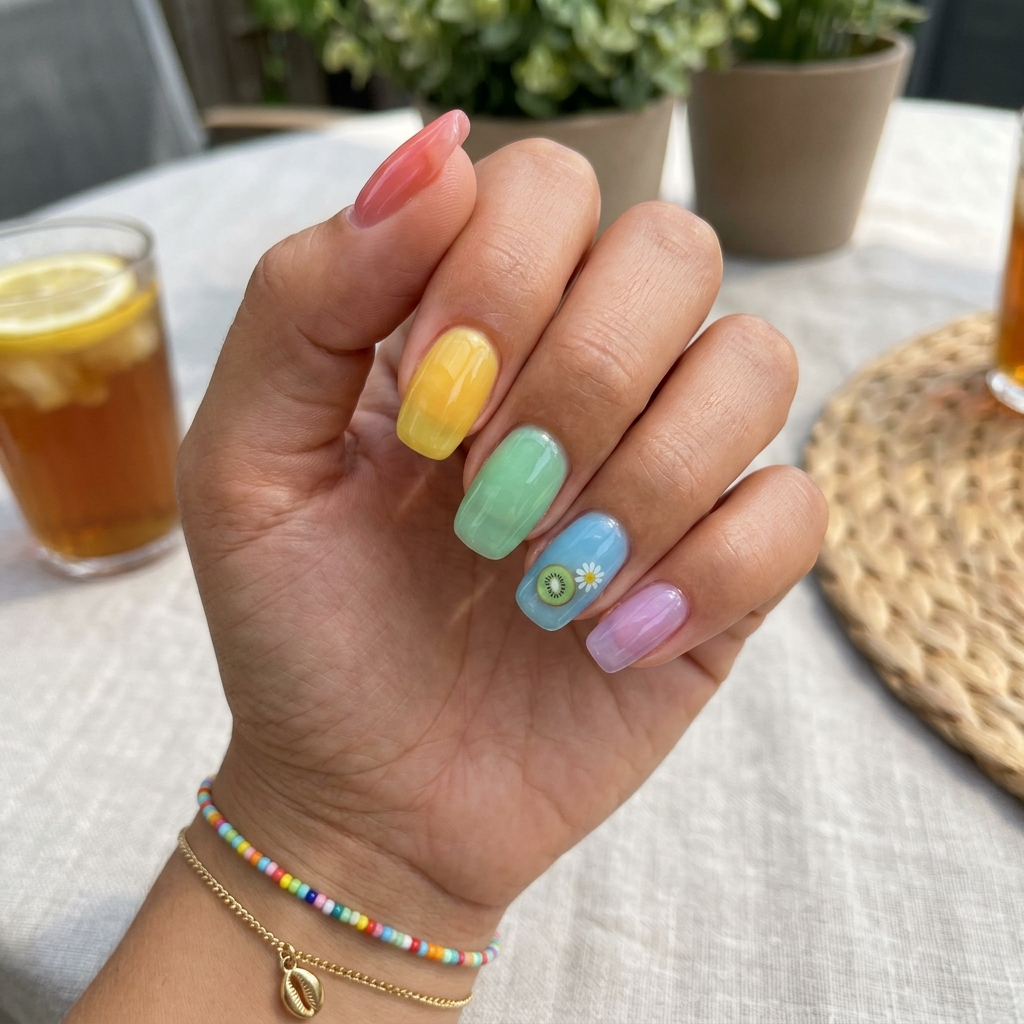 14 Cute Summer Nails You’ll Be Obsessed With (Seriously, Screenshot These) 11 Jelly Nails 1