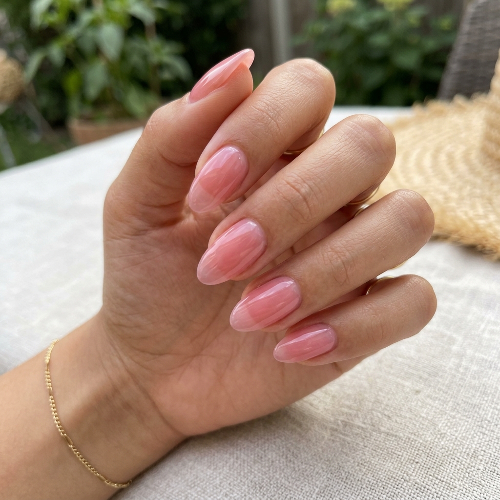 15 Pink Summer Nails That Are So Cute, You’ll Want to Book a Mani Immediately 9 Jelly Pink Nails