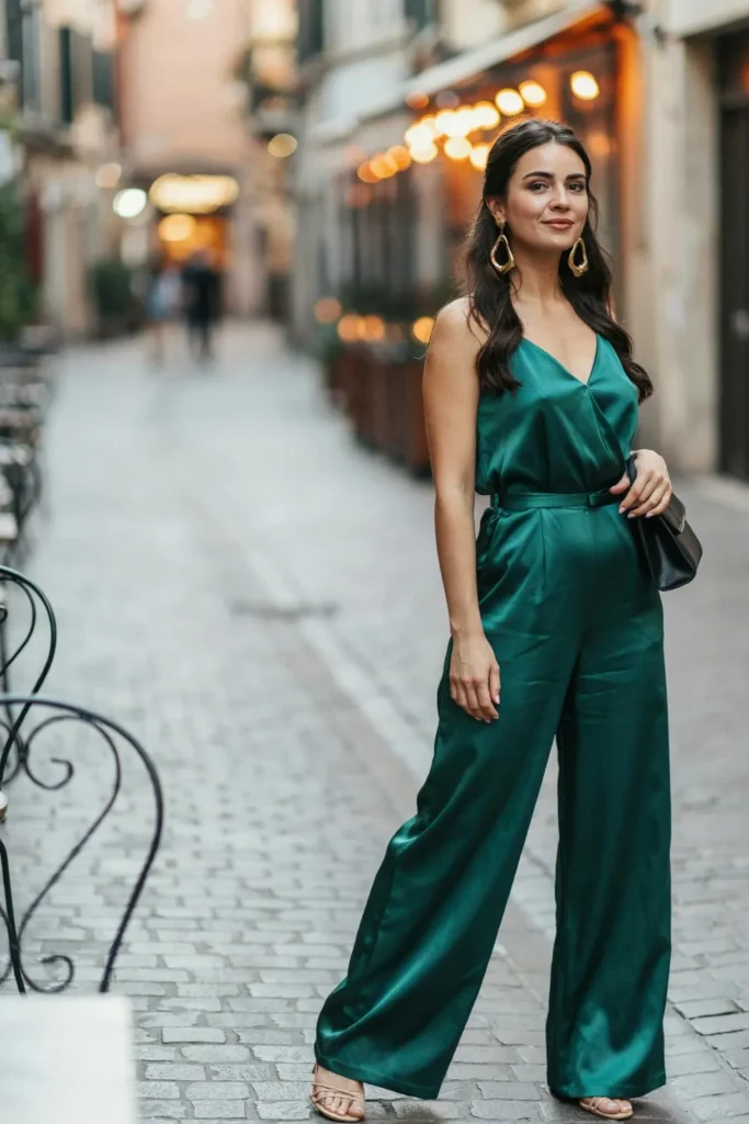 16 Dinner Outfit Ideas That Look Expensive, Feel Easy, and Save You From “I Have Nothing to Wear” Drama 17 Jumpsuit Statement Earrings