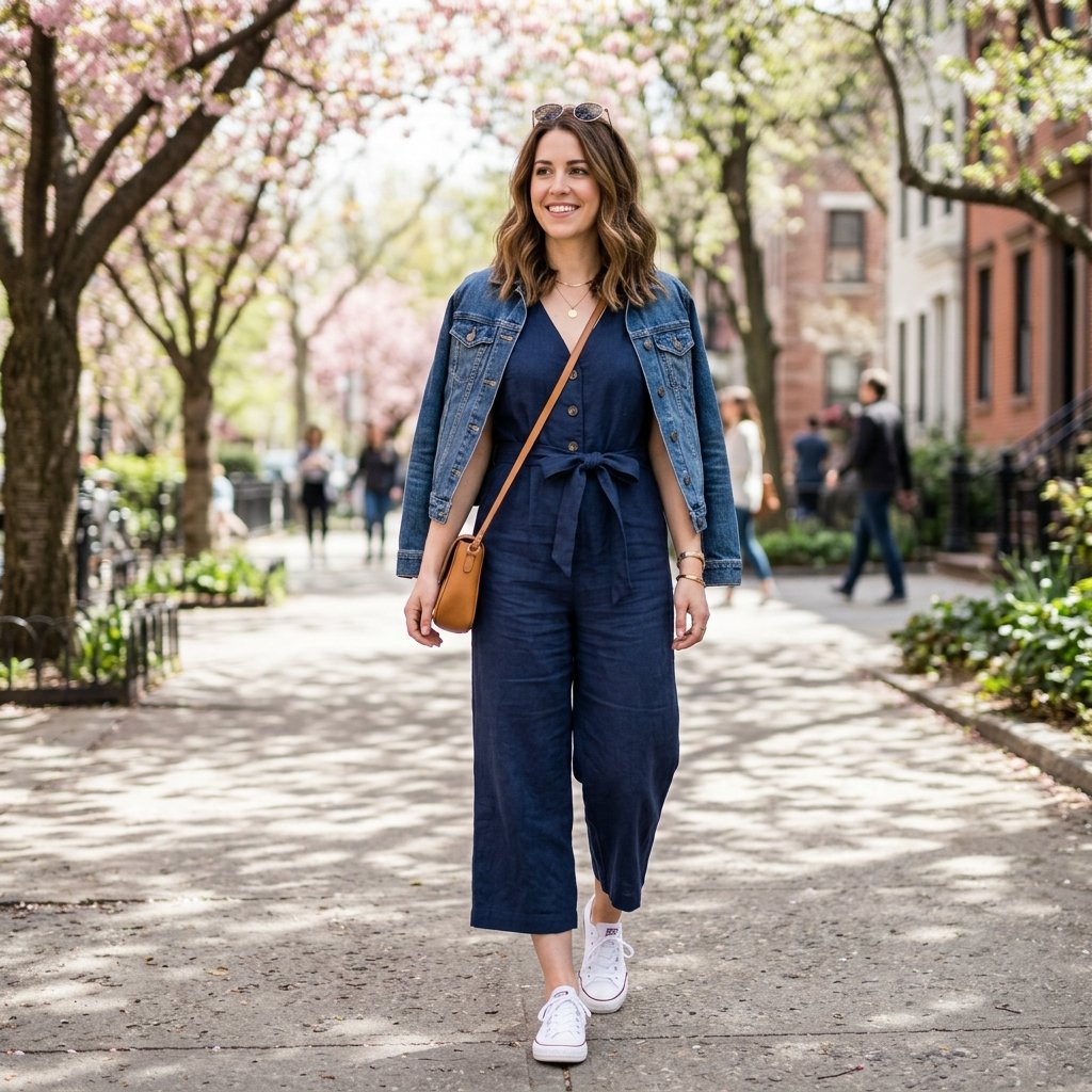 19 Spring Outfit Ideas That Make Getting Dressed Way More Fun 20 Lightweight Jumpsuit Sneakers