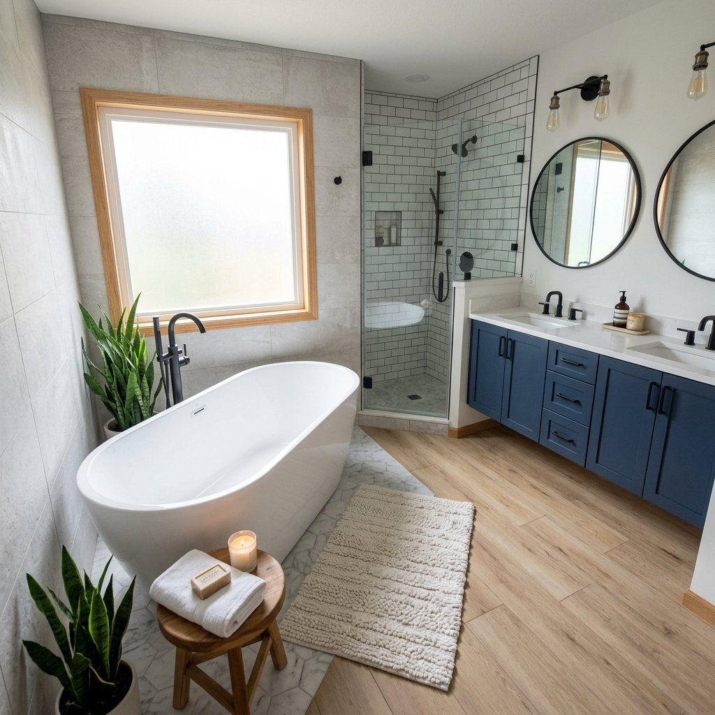16 Bathroom Remodel Ideas That’ll Make Your Space Look Straight Out of a Luxury Spa 13 Make Room for a Freestanding Tub