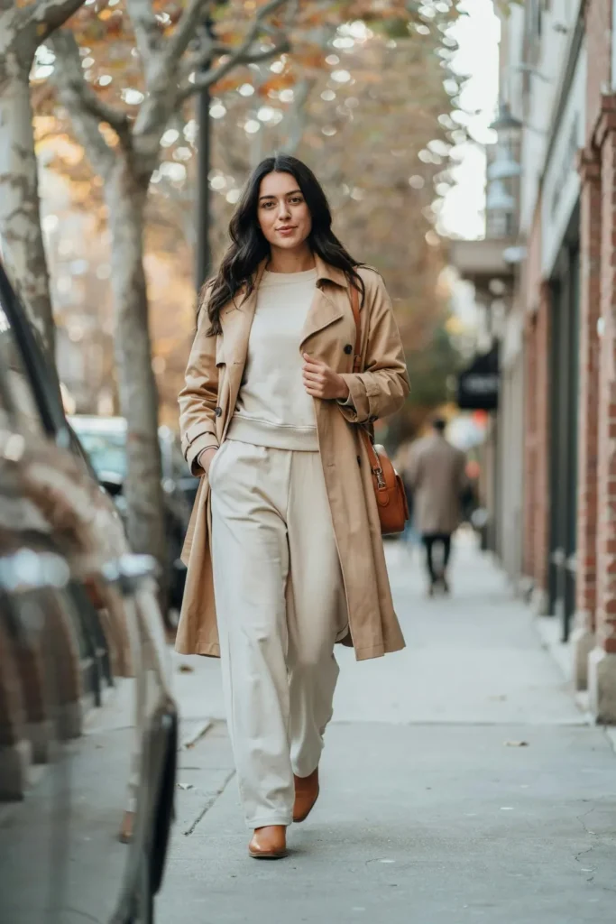18 Casual Outfit Ideas That Look Effortless, Stylish, and Secretly Put-Together 6 Matching Sweat Set Trench Coat