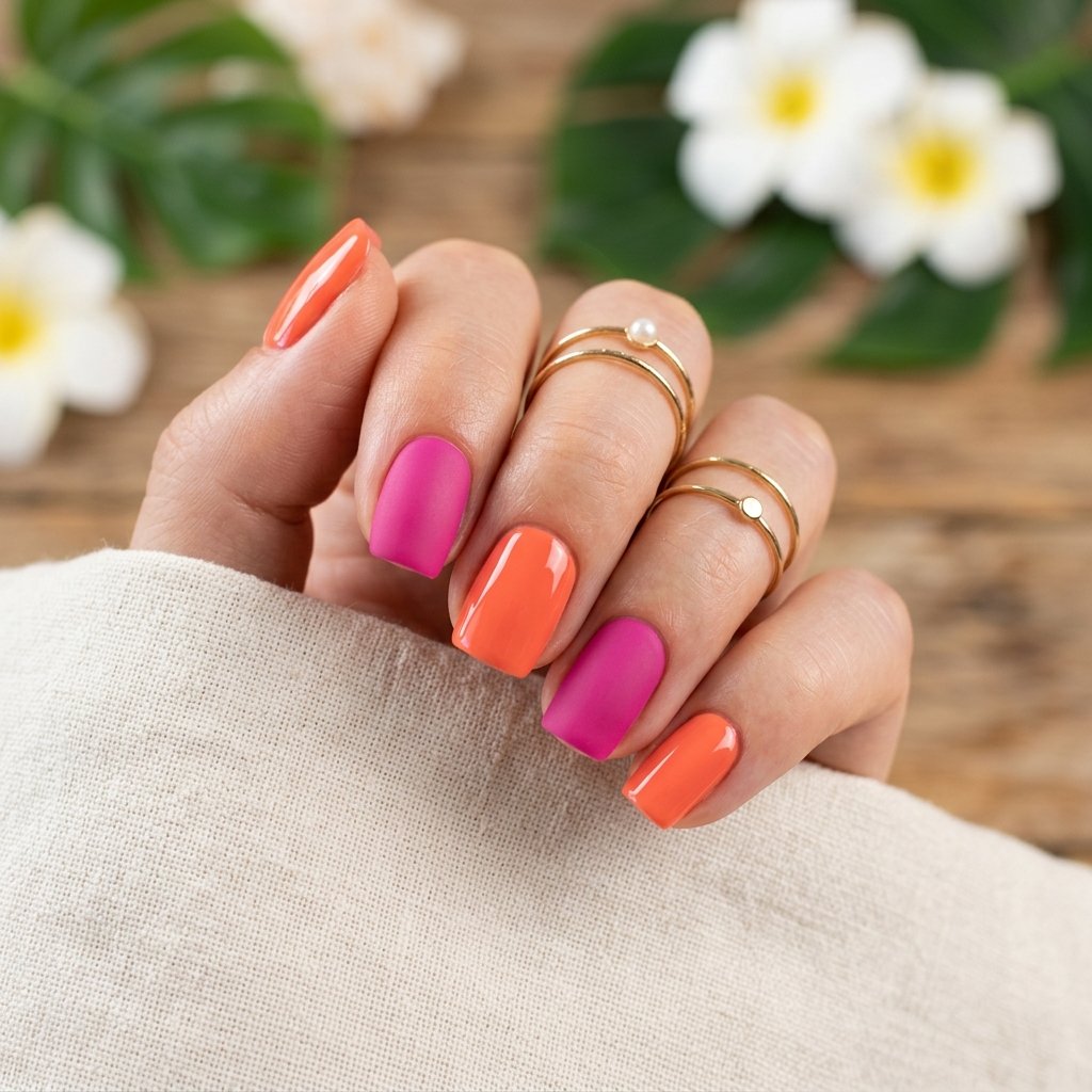 14 Summer Nail Design Ideas That Are So Cute You’ll Book a Mani ASAP 14 Matte Gloss Combo nails