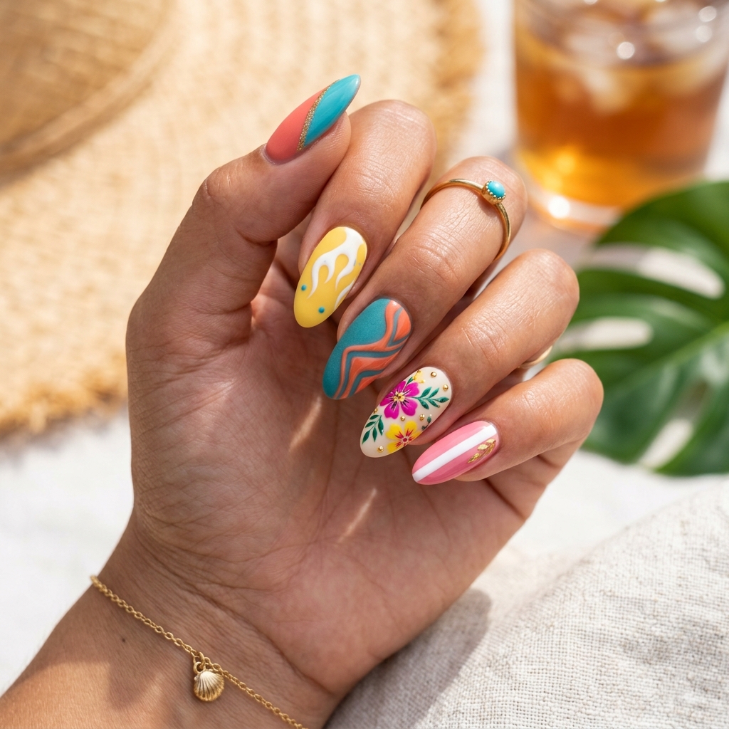 14 Summer Nail Design Ideas That Are So Cute You’ll Book a Mani ASAP 14 Matte Gloss Combo