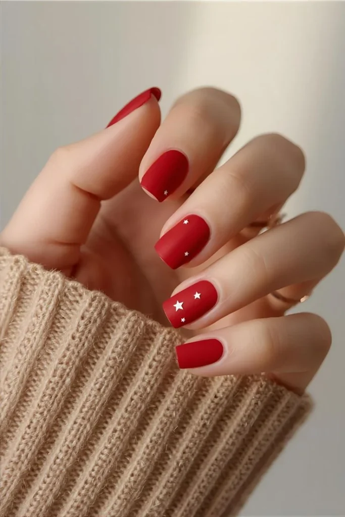 18 Red Christmas Nails That Look Festive, Expensive, and Totally Screenshot-Worthy 9 Matte Red Christmas Nails