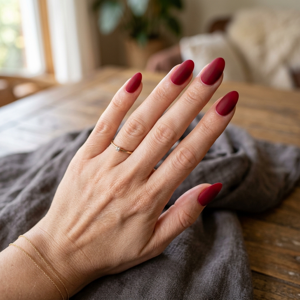 18 Red Summer Nails Ideas That Will Instantly Upgrade Your Hot-Girl Vibe 6 Matte Red Nails