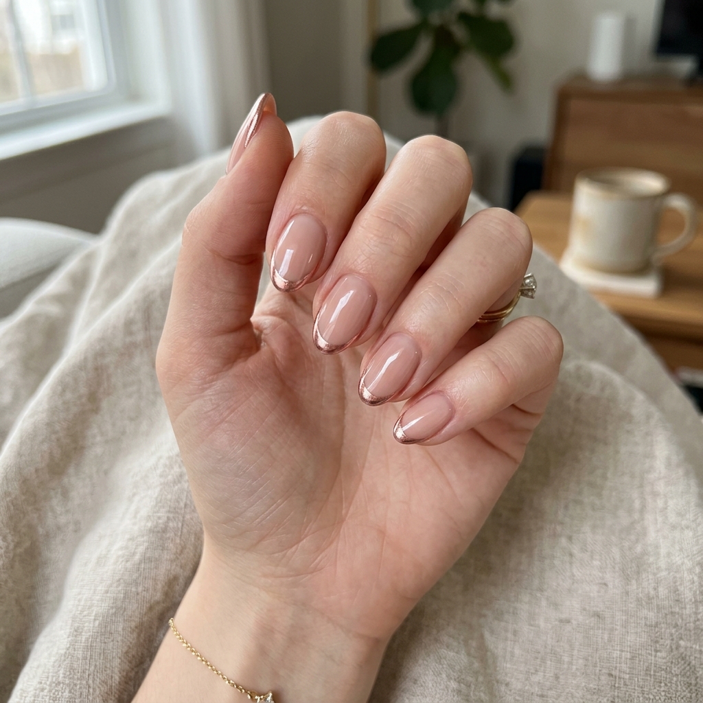 14 Summer Nails French Tip Ideas That Are Giving Main Character Energy All Season 13 Metallic Outline Tips