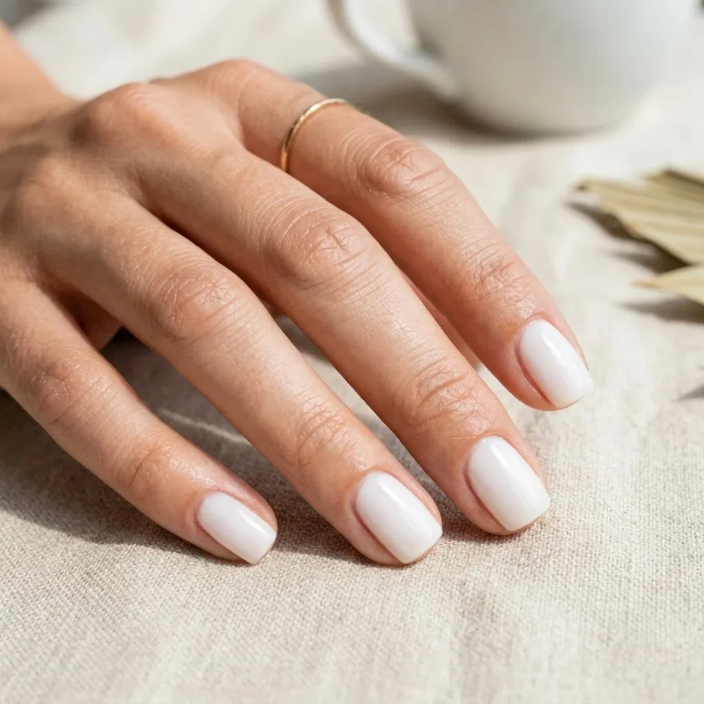 16 Summer Nail Colors Ideas That Are So Cute You’ll Want a Mani ASAP 3 Milky White Minimalist