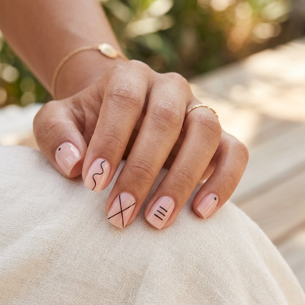 14 Summer Nail Design Ideas That Are So Cute You’ll Book a Mani ASAP 5 Minimalist Line Art Nails
