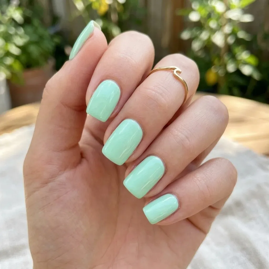 16 Summer Nail Colors Ideas That Are So Cute You’ll Want a Mani ASAP 7 Mint Green Freshness