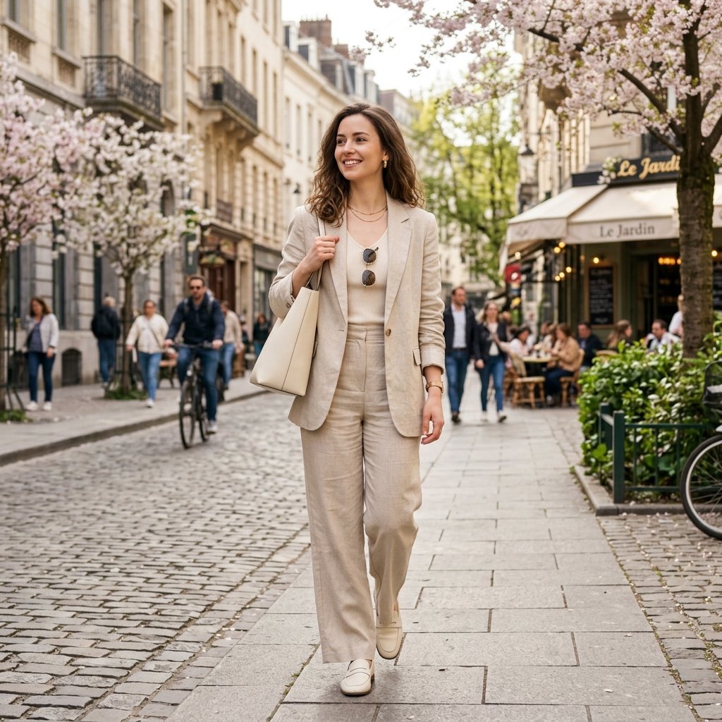 19 Spring Outfit Ideas That Make Getting Dressed Way More Fun 11 Monochrome Neutral Outfit