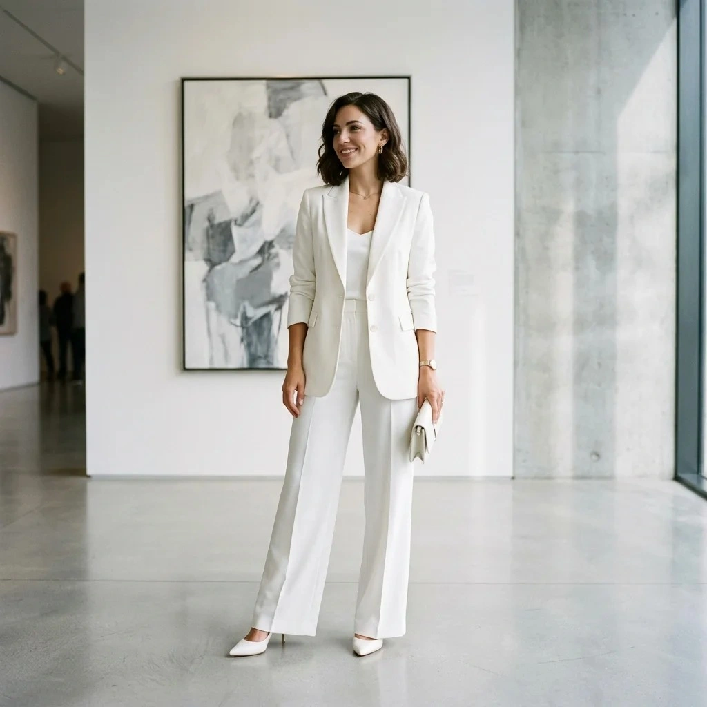 16 Party Outfit Ideas That Make You Look Instantly Cool Without Trying Too Hard 7 Monochrome White Outfit