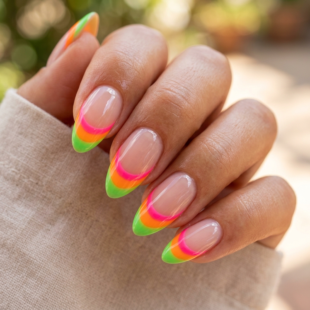 14 Summer Nail Design Ideas That Are So Cute You’ll Book a Mani ASAP 4 Neon Pop Nail