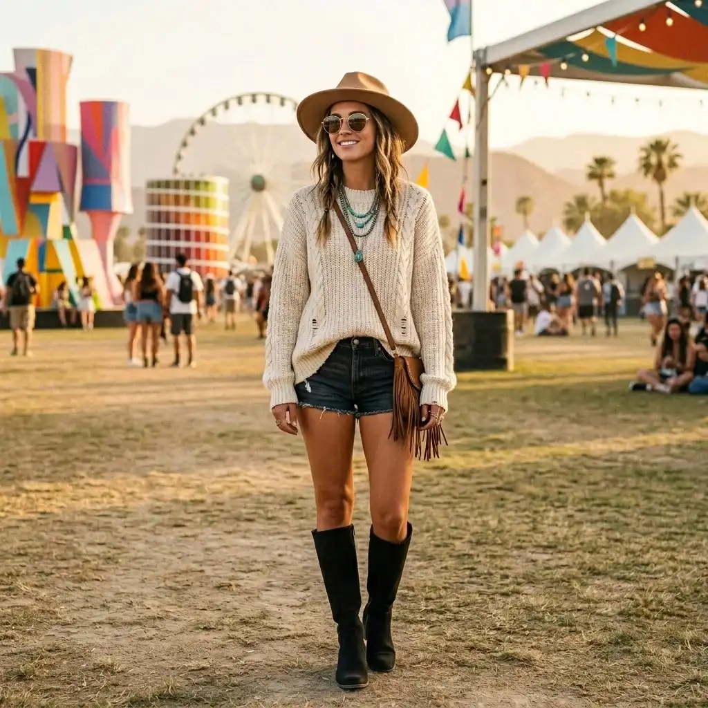 17 Fall Outfit Ideas That Make You Look Instantly Put Together Without Trying Too Hard 1 Oversized Sweater Knee High Boots