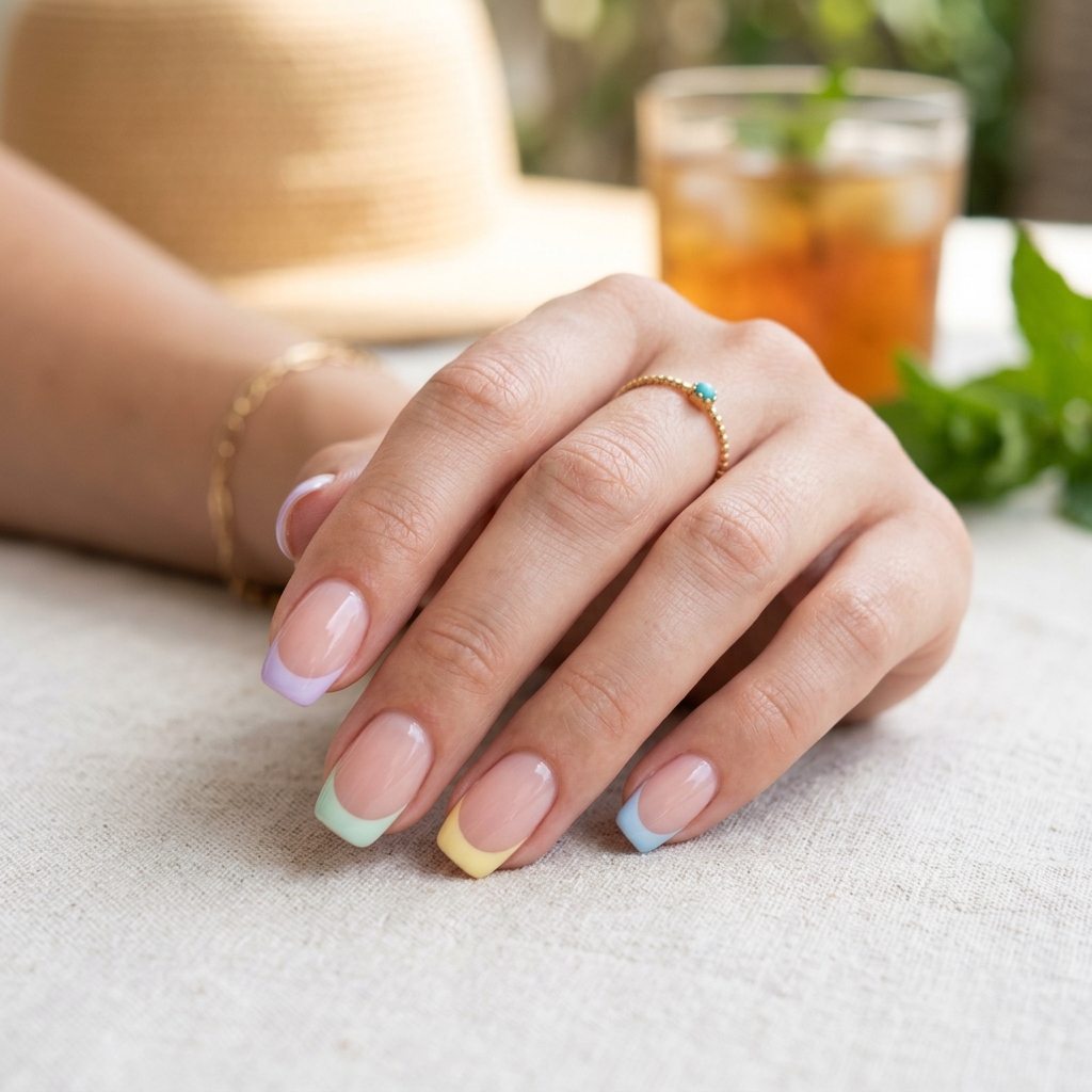 14 Cute Summer Nails You’ll Be Obsessed With (Seriously, Screenshot These) 5 Pastel French Tips nail