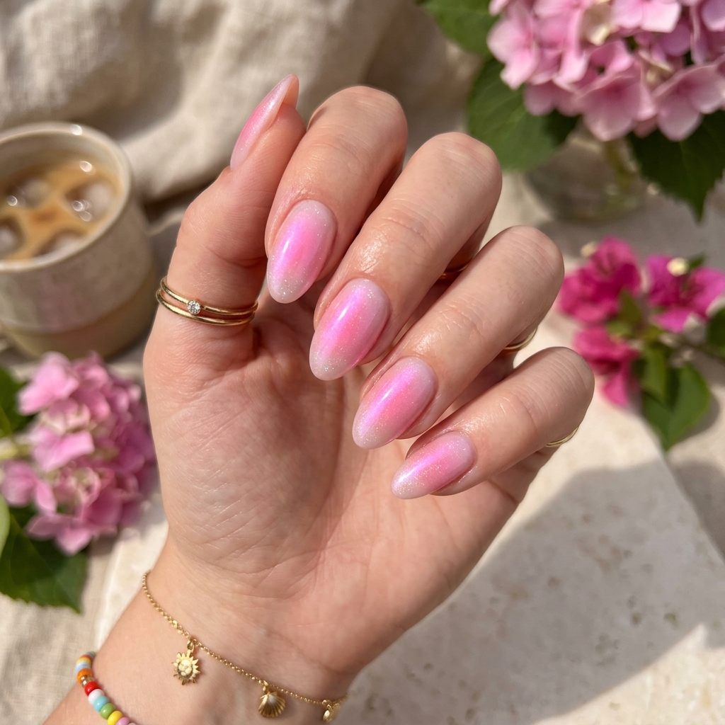 15 Pink Summer Nails That Are So Cute, You’ll Want to Book a Mani Immediately 15 Pink Aura Nails