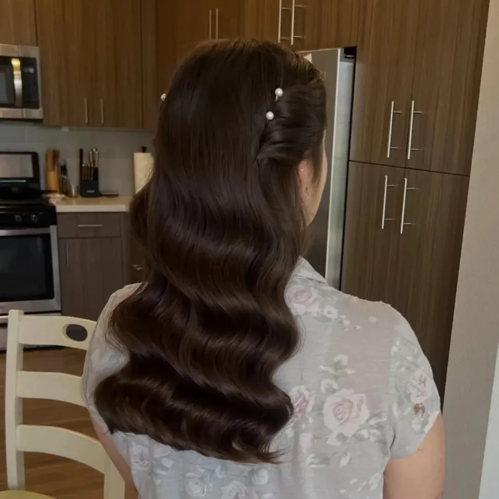20 Dance Hairstyles That Stay Slaying From the First Beat to the Last Bow 11 Pinned Waves