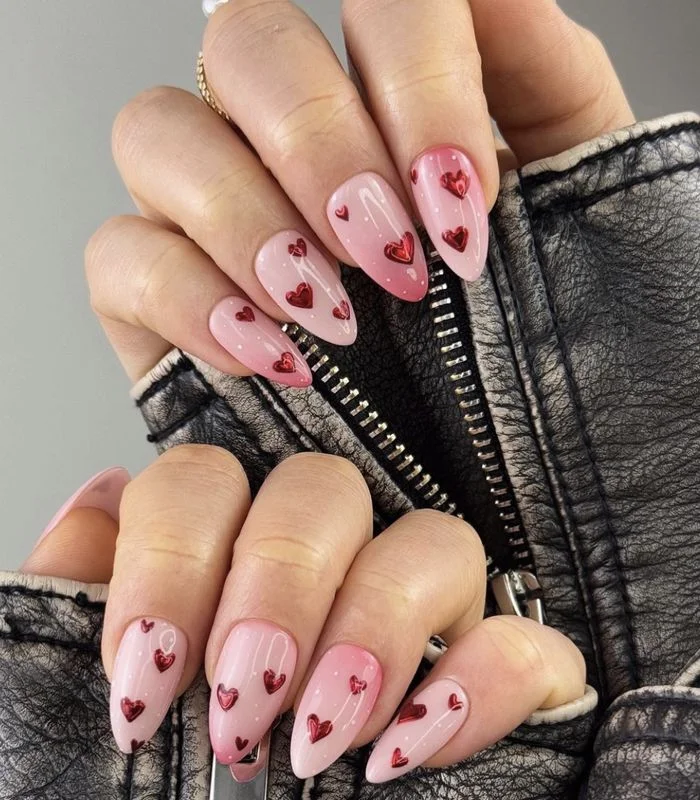 16 Baby Pink Nails That Are So Dreamy, You'll Want to Ditch Every Other Shade 15 Playful Heart Accents