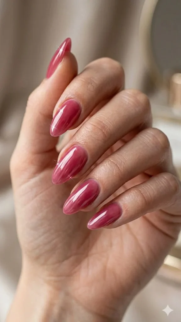 15 Pink Summer Nail Ideas That Are Serving Major Main Character Energy 16 Raspberry Water Nails