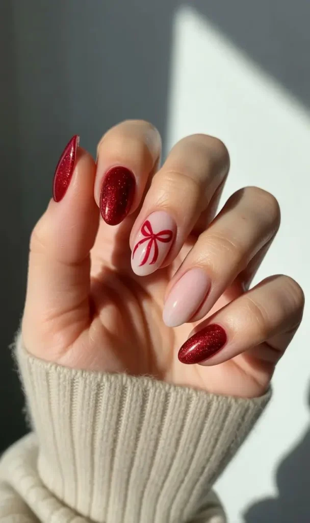 18 Red Christmas Nails That Look Festive, Expensive, and Totally Screenshot-Worthy 11 Red Velvet Christmas Nails
