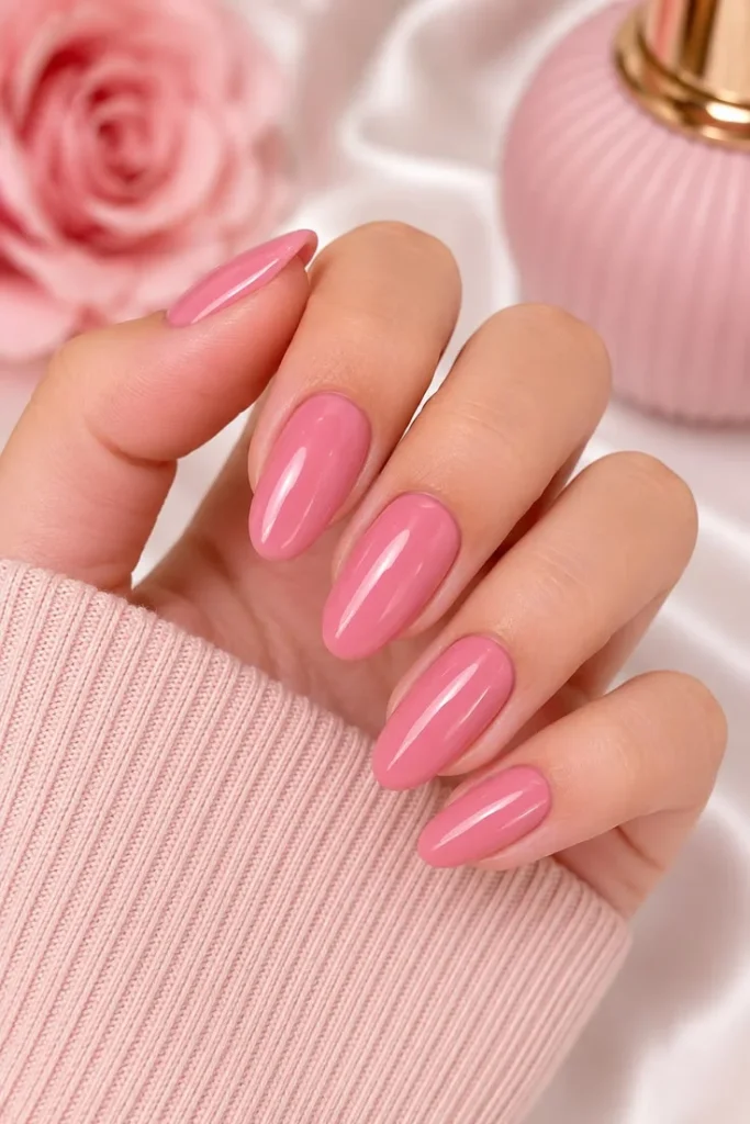 15 Pink Summer Nail Ideas That Are Serving Major Main Character Energy 11 Rose Macaron Nails
