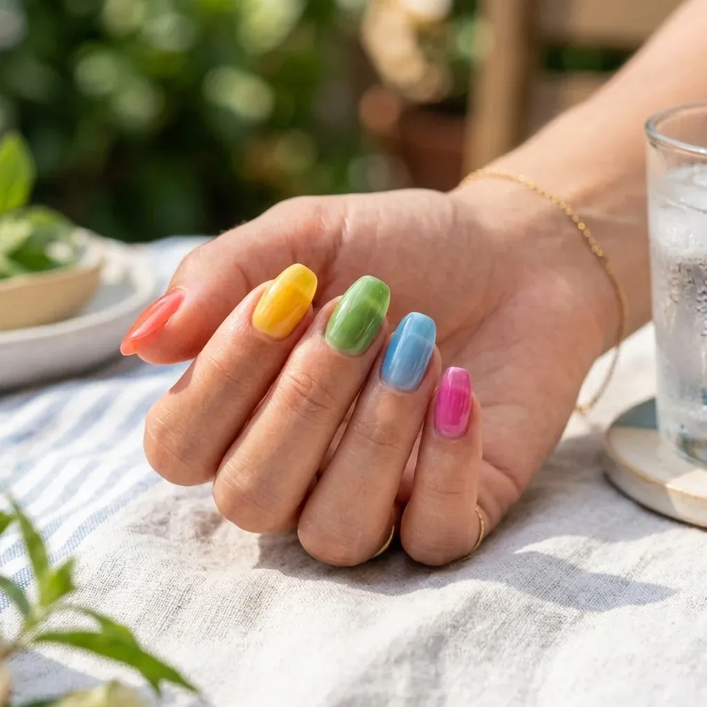 16 Summer Nail Colors Ideas That Are So Cute You’ll Want a Mani ASAP 14 Sheer Jelly Nails