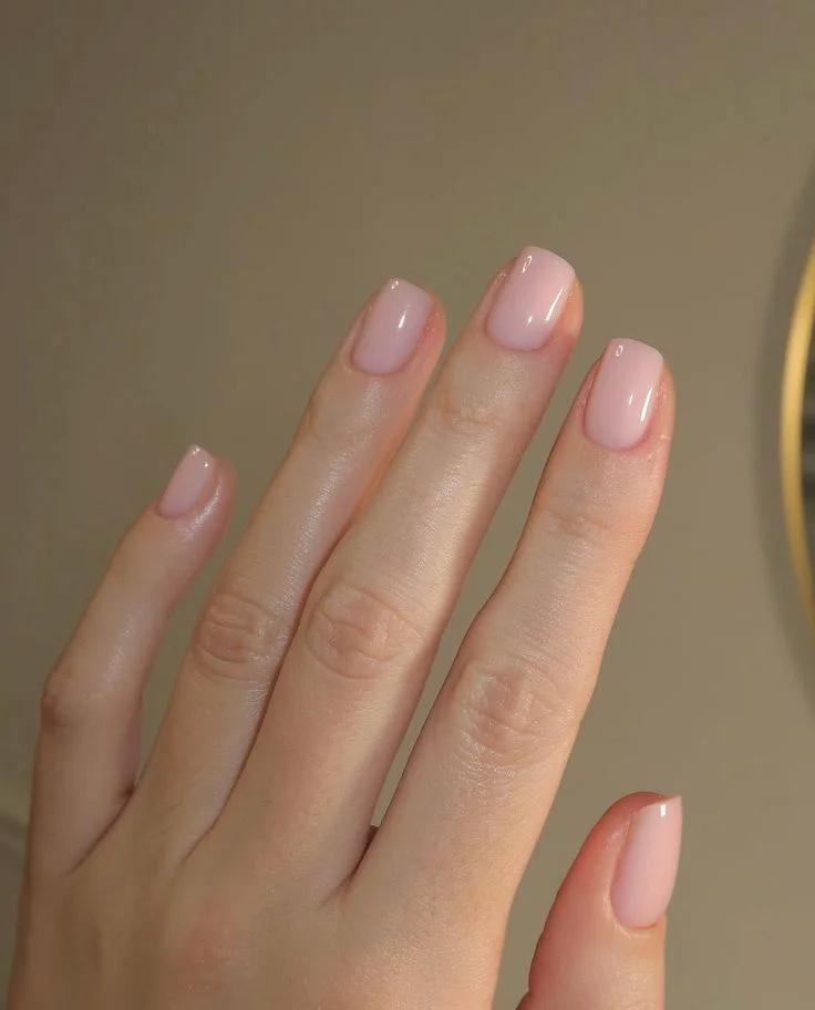 16 Baby Pink Nails That Are So Dreamy, You'll Want to Ditch Every Other Shade 3 Sheer Sweet Lip Gloss Nai