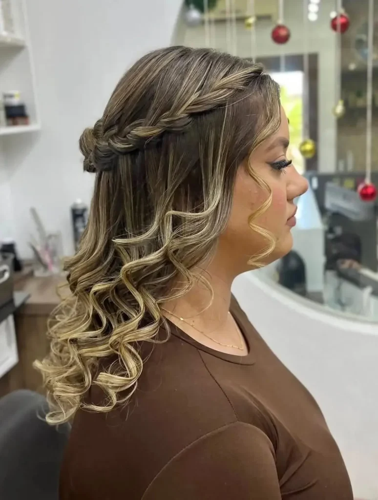 15 Boho Hairstyle Ideas That Are Giving Effortless Cool-Girl Energy in 2026 9 Side Braid with Loose Curls