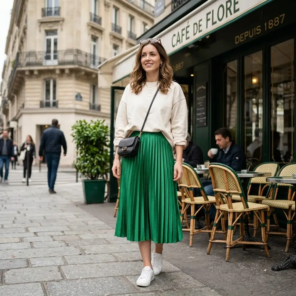 16 Lunch Outfit Ideas That Look Effortless, Chic, and “I Didn’t Even Try” Cute 15 Sweatshirt Midi Skirt