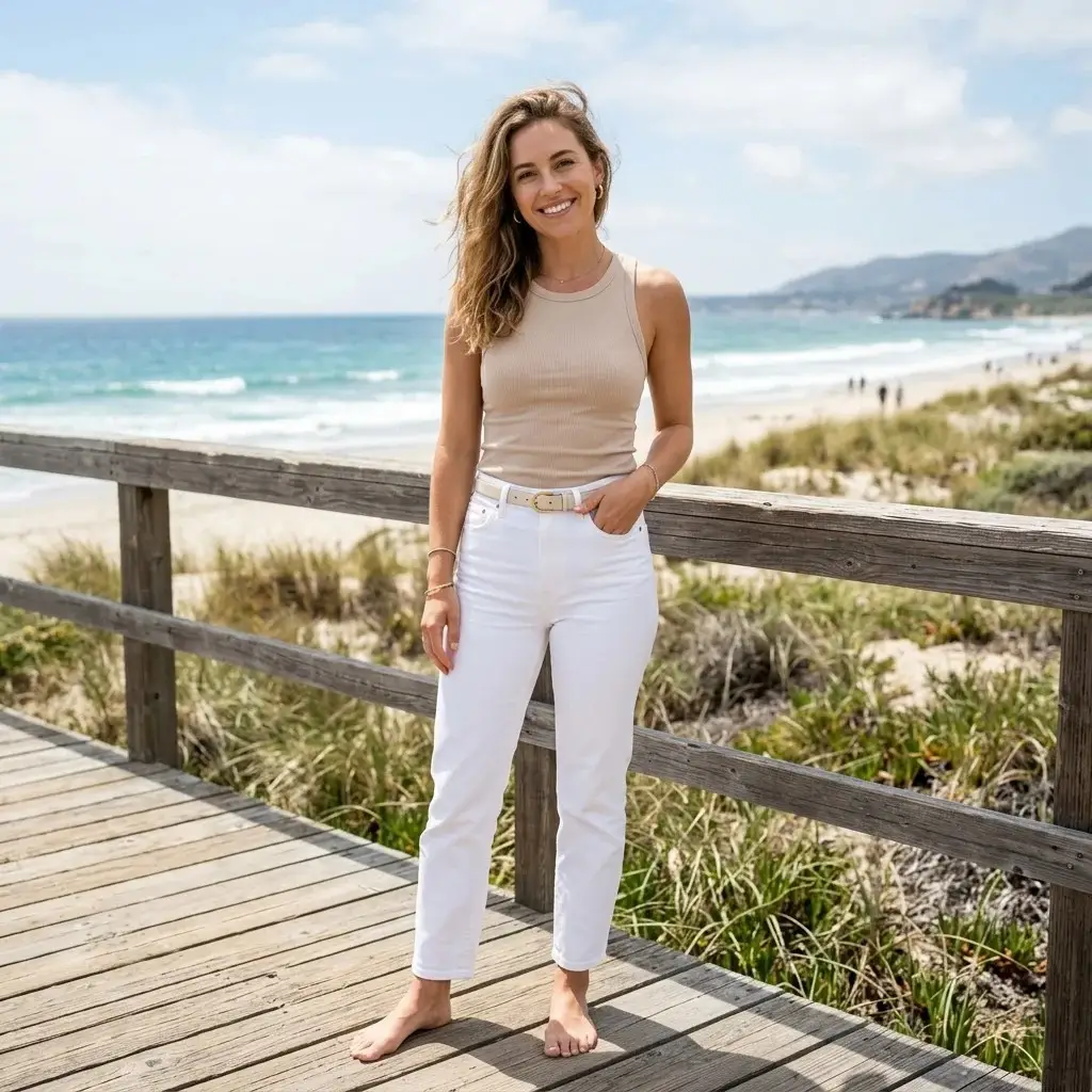 15 Jeans Outfit Ideas That Make Getting Dressed Way Too Easy 15 Tank Top White Jeans
