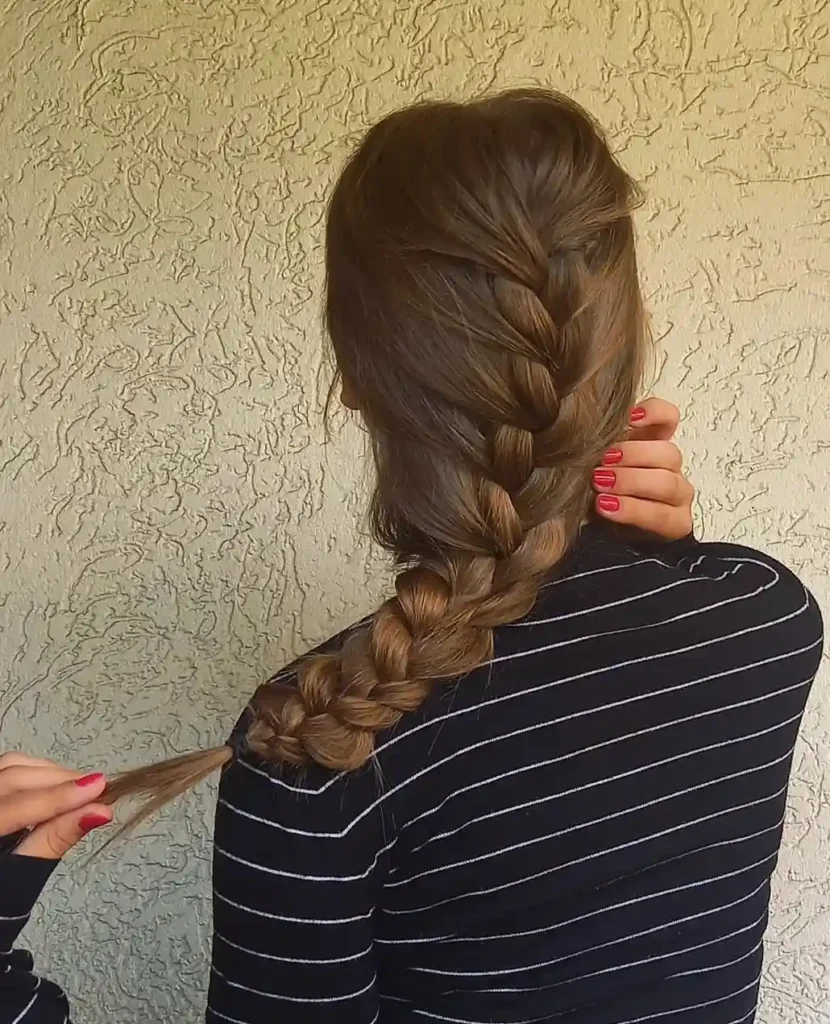 15 Lazy Hairstyle Ideas That Make You Look Put-Together in Under 10 Minutes 13 The Lazy French Braid