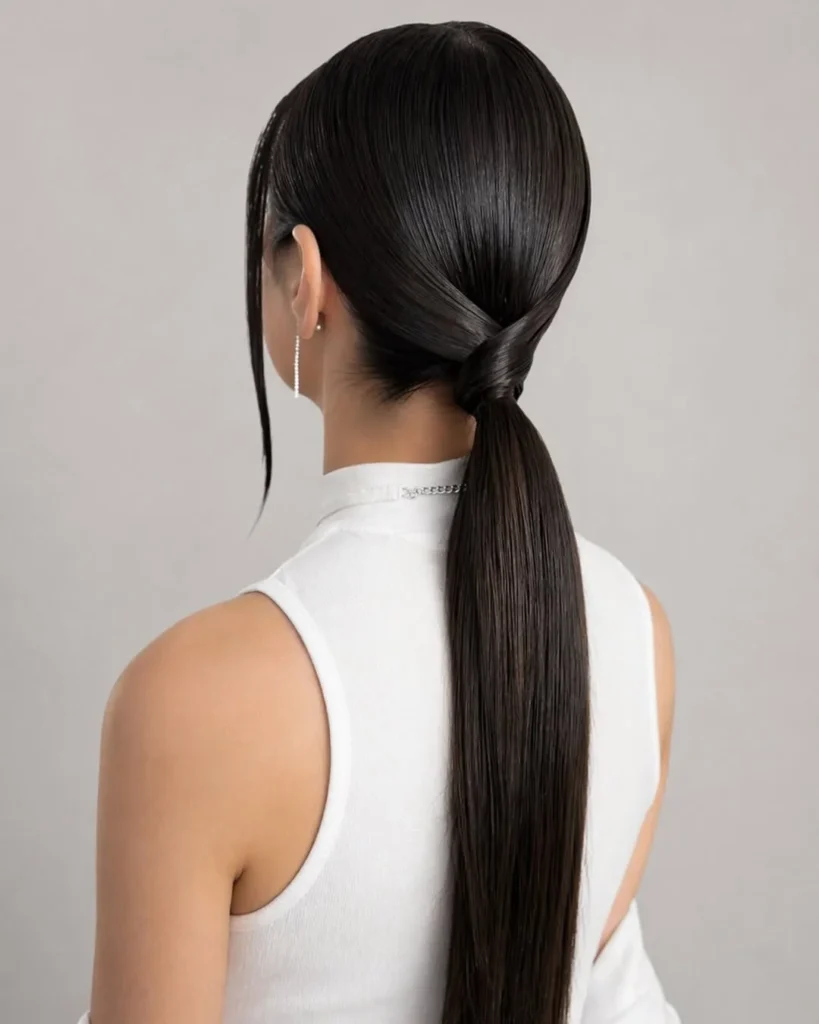 15 Lazy Hairstyle Ideas That Make You Look Put-Together in Under 10 Minutes 4 The Sleek Low Ponytail