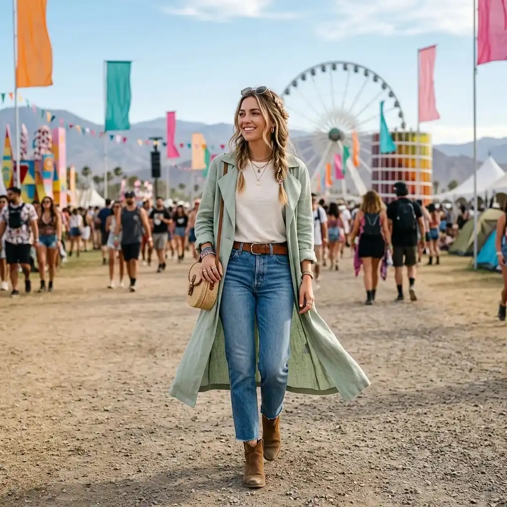 17 Fall Outfit Ideas That Make You Look Instantly Put Together Without Trying Too Hard 6 Trench Coat Basic Tee Jeans