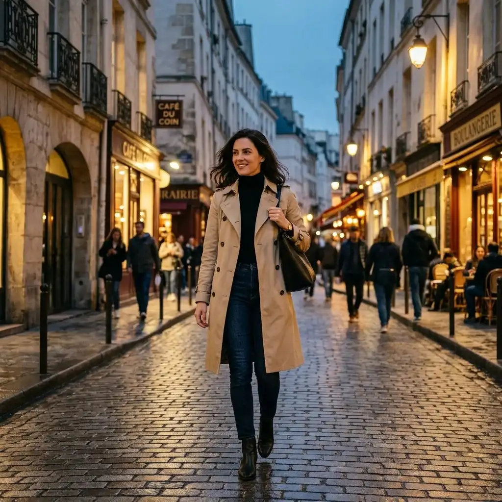 15 Jeans Outfit Ideas That Make Getting Dressed Way Too Easy 9 Trench Coat Dark Denim