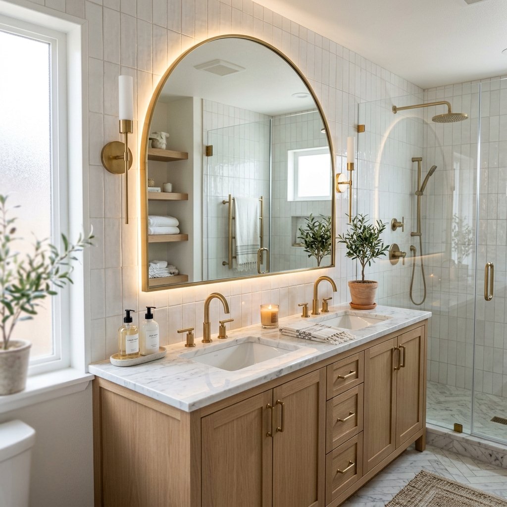 16 Bathroom Remodel Ideas That’ll Make Your Space Look Straight Out of a Luxury Spa 11 Upgrade Your Mirror Situation