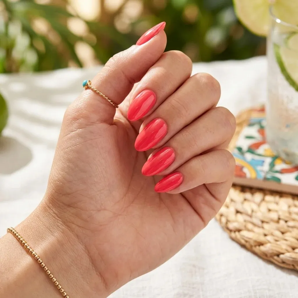 16 Summer Nail Colors Ideas That Are So Cute You’ll Want a Mani ASAP 17 Watermelon Pink Red
