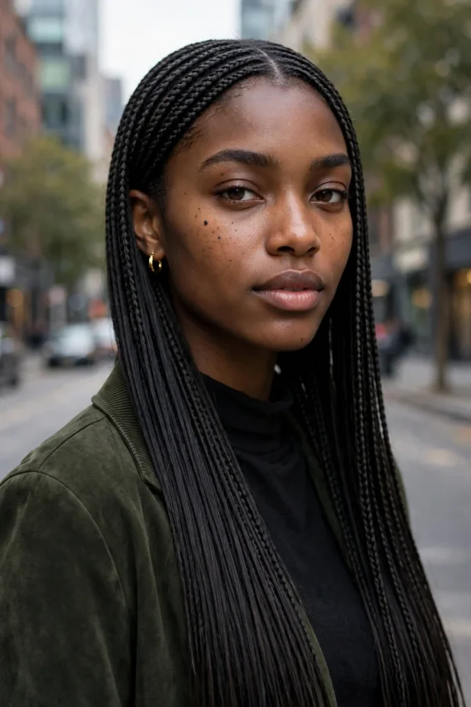 braids2 01 sleek straight down