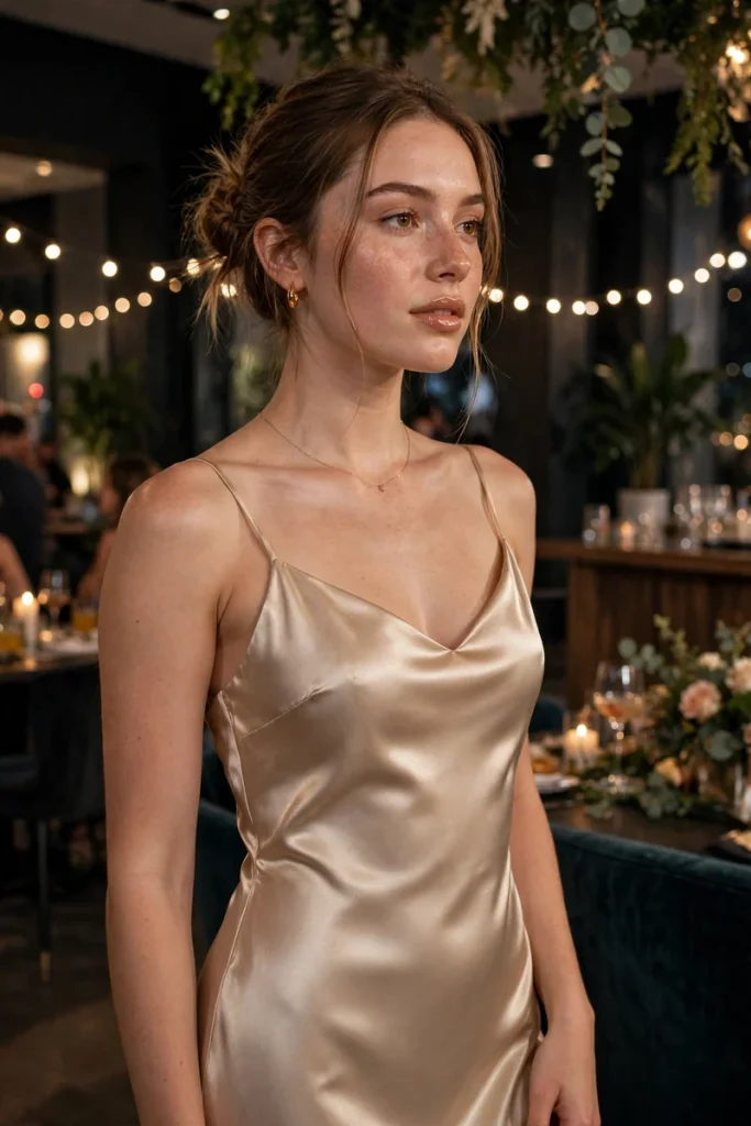 grad 09 satin slip dress after party