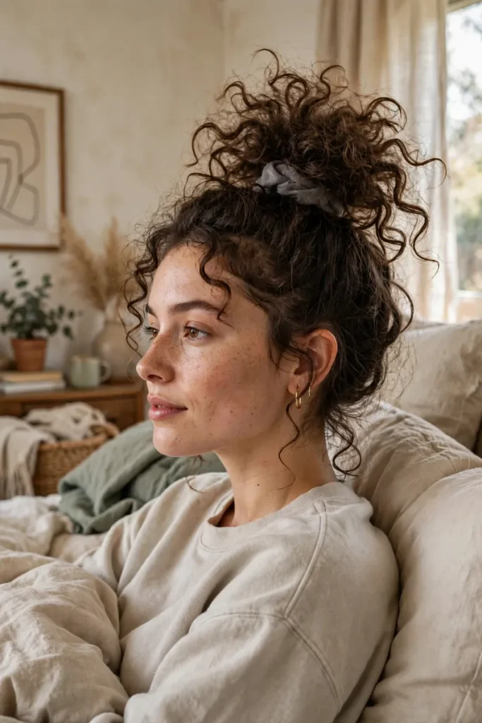 15 Lazy Hairstyle Ideas, Sorted by the Actual Excuse That Created Each One 2 lazy 01 instant pineapple