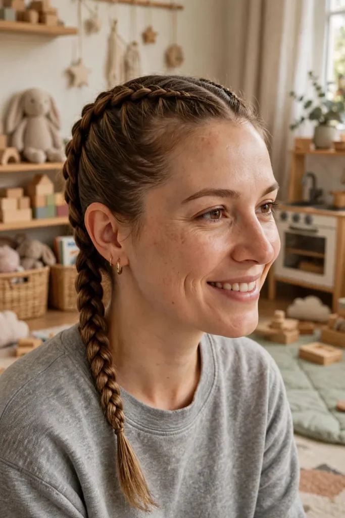 15 Lazy Hairstyle Ideas, Sorted by the Actual Excuse That Created Each One 5 lazy 04 tight toddler proof braid
