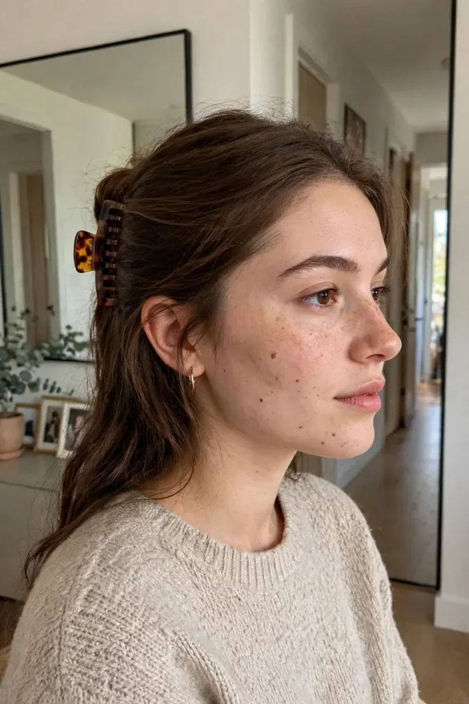15 Lazy Hairstyle Ideas, Sorted by the Actual Excuse That Created Each One 8 lazy 07 five second clip back