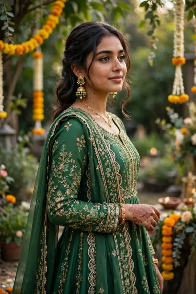 meh 04 green anarkali