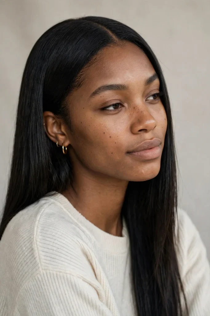 relaxed 02 bone straight middle part