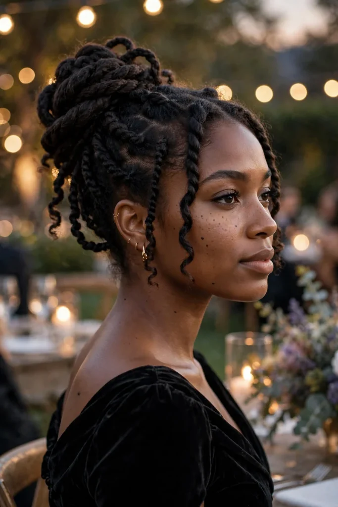 relaxed 11 two strand twist updo