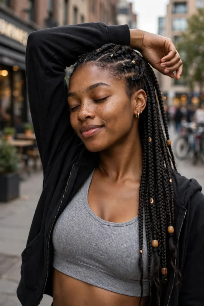 relaxed 14 braids during stretch