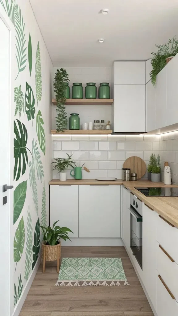 19 Small Kitchen Ideas That Make Tiny Spaces Look Straight Out of a Designer Pinterest Board 17 Add Tiny Pops of Greenery