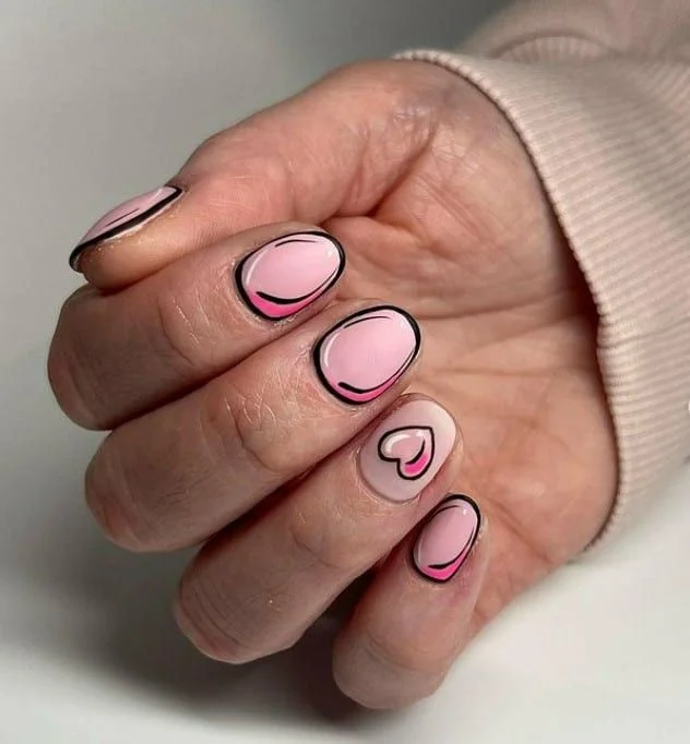 17 Pink Almond Nail Ideas That Are So Pretty, Your Mani Will Break the Group Chat 10 Bubblegum Matte Pop Art